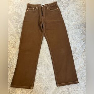 Mango Women’s Chocolate Brown Straight Jeans